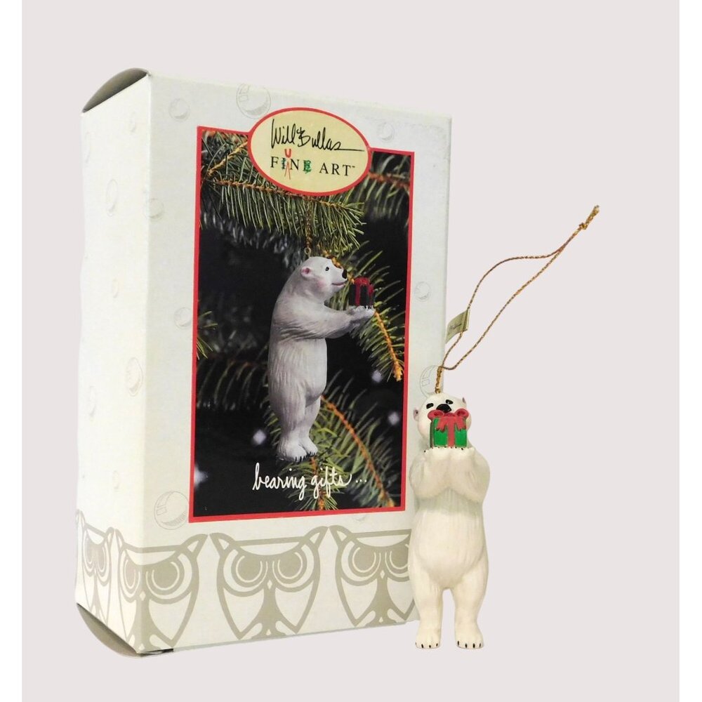 Greenwich Workshop Will Bullas Fine Art Bearing Gifts Polar Bear Holiday Ornamen